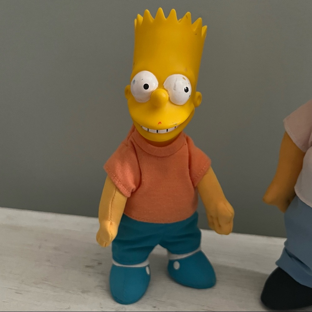 Simpsons Vintage 1990s Soft Body Dolls Homer Bart - Picture 3 of 16